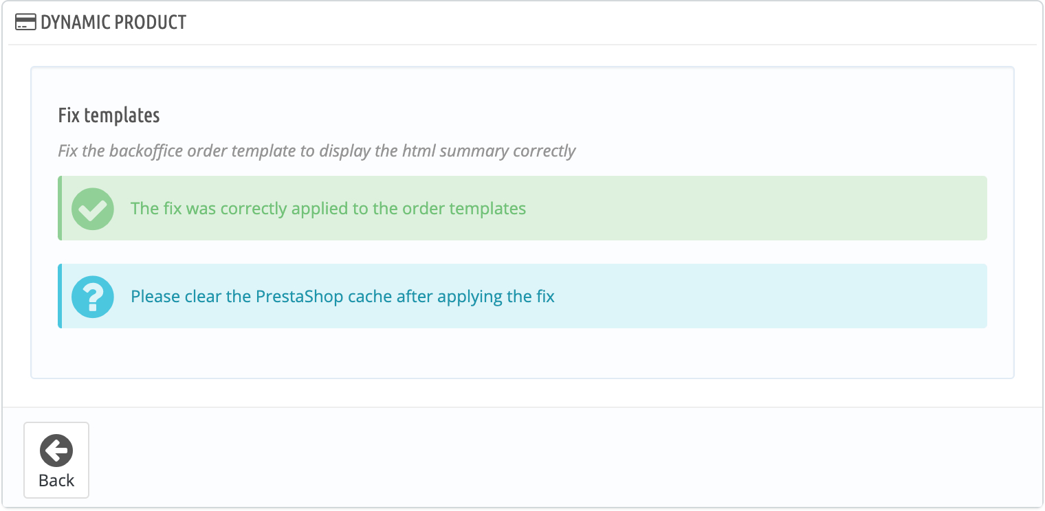 Template fix applied